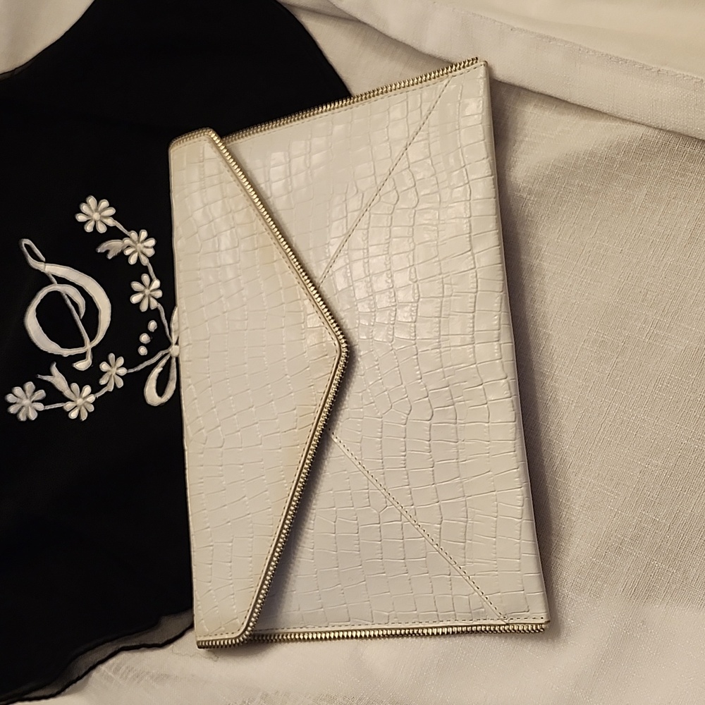 Rebecca Minkoff White Leather Clutch
